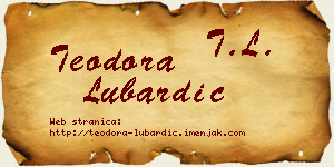 Teodora Lubardić vizit kartica